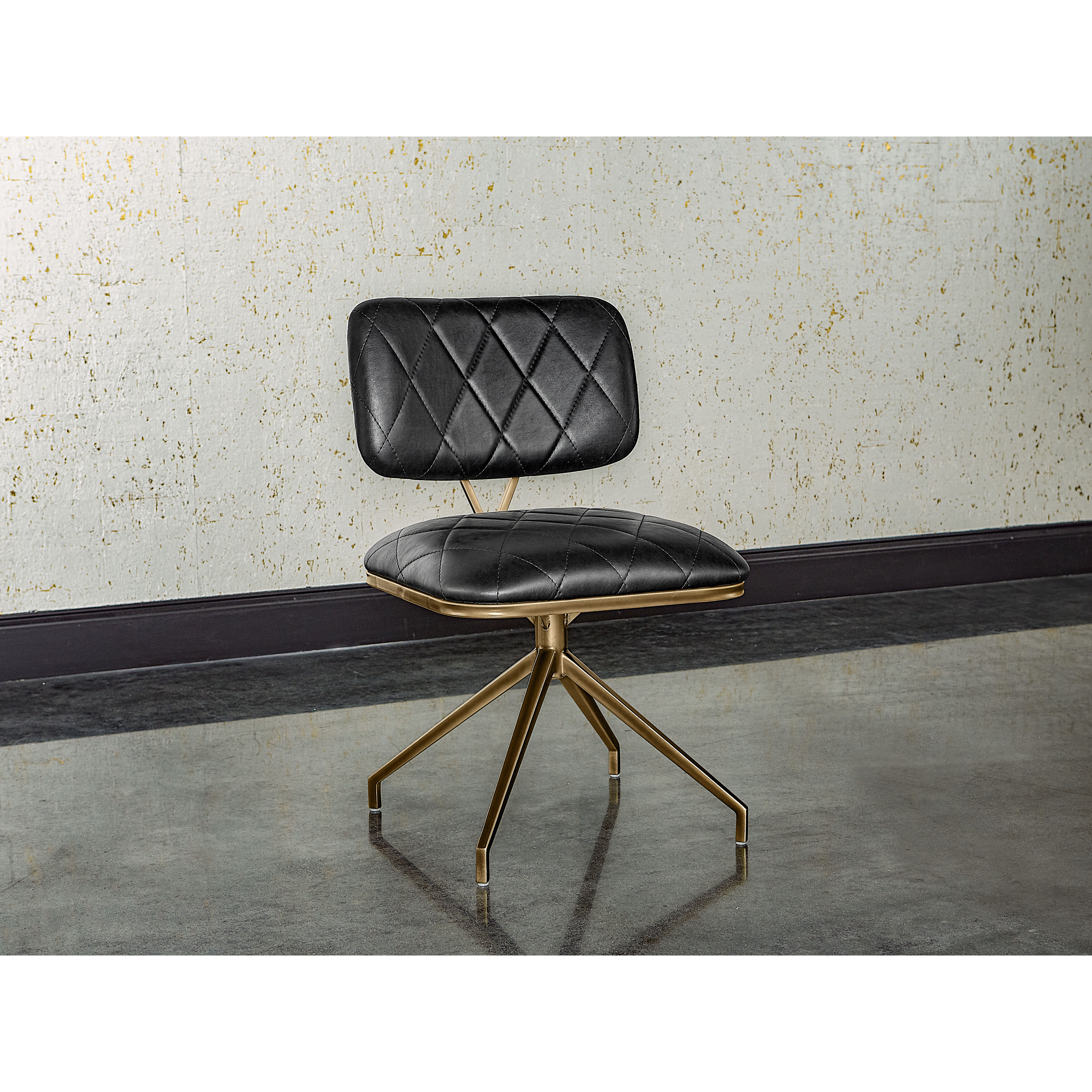 Virtu Bravo Black Swivel Dining Chair, Set Of 2